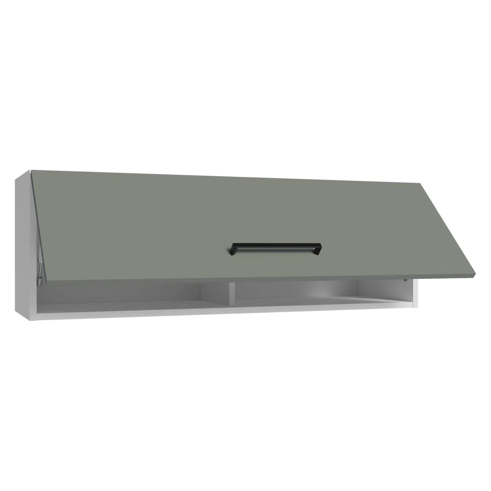 Alacena 100 cm 1 Puerta Rebatible Blanco/Gris Agata Madesa - Image 5