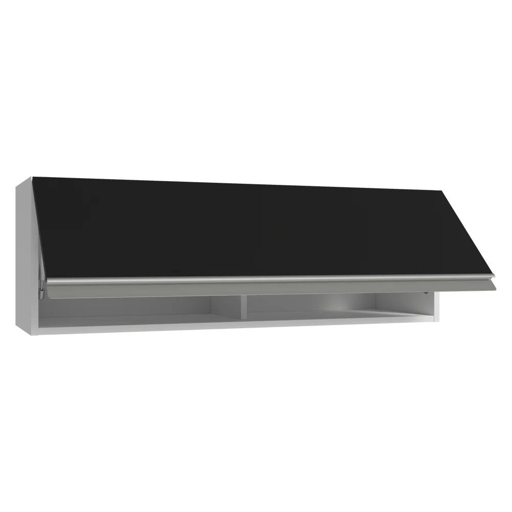 Alacena 100 cm 1 Puerta Rebatible Blanco/Negro Glamy Madesa - Image 5
