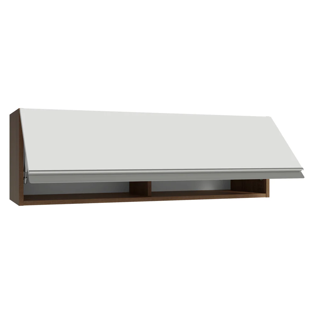 Alacena 100 cm 1 Puerta Rebatible Marrón/Blanco Glamy Madesa - Image 5