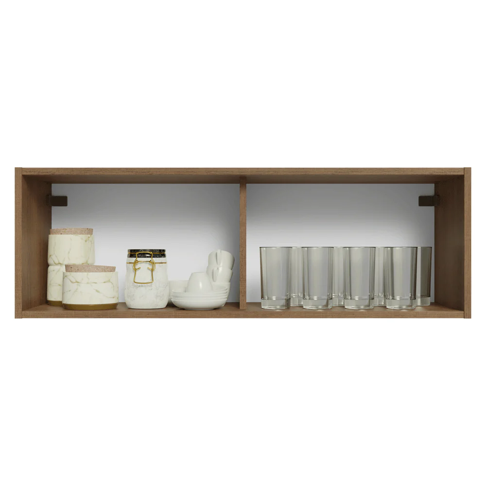 Alacena 100 cm 1 Puerta Rebatible Marrón/Crema Agata Madesa - Image 4