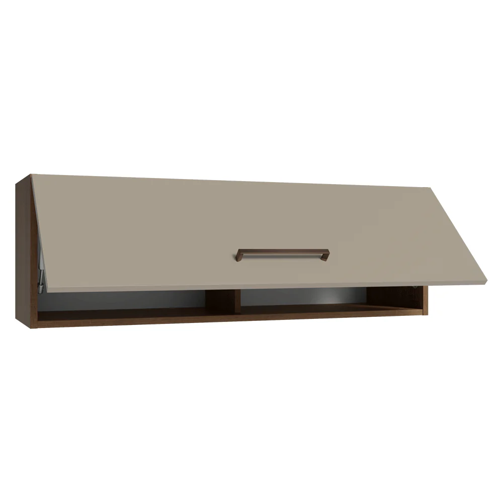 Alacena 100 cm 1 Puerta Rebatible Marrón/Crema Agata Madesa - Image 5