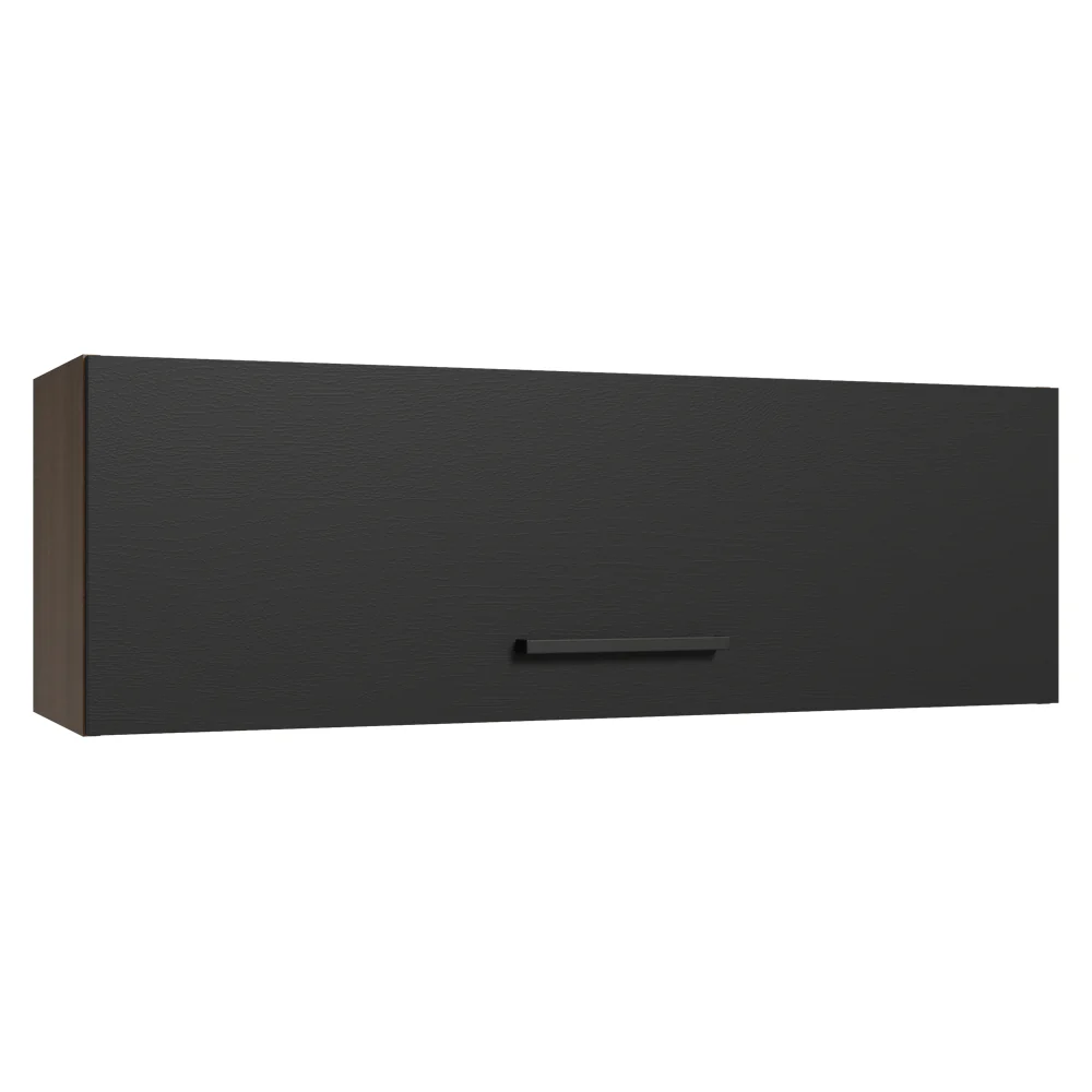 Alacena 100 cm 1 Puerta Rebatible Marrón/Negro Agata Madesa