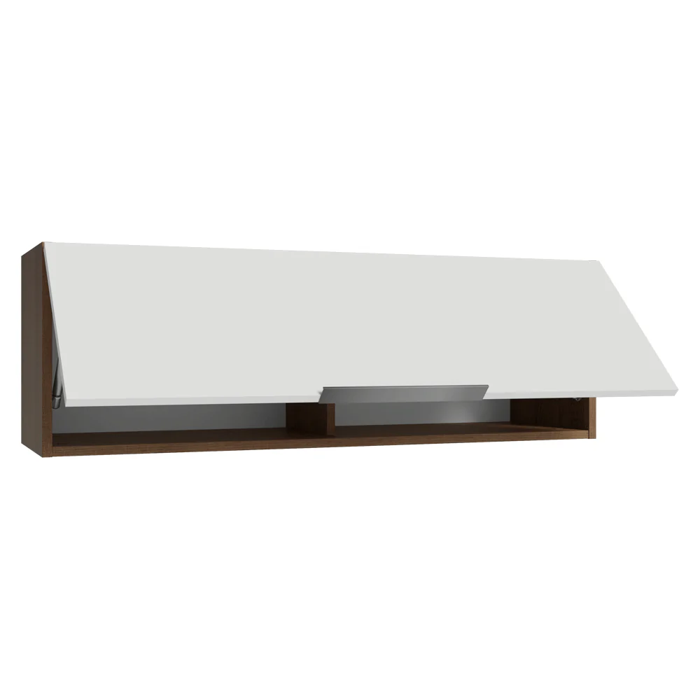 Alacena 100 cm 1 Puerta Stella Marrón/Blanco - Image 4