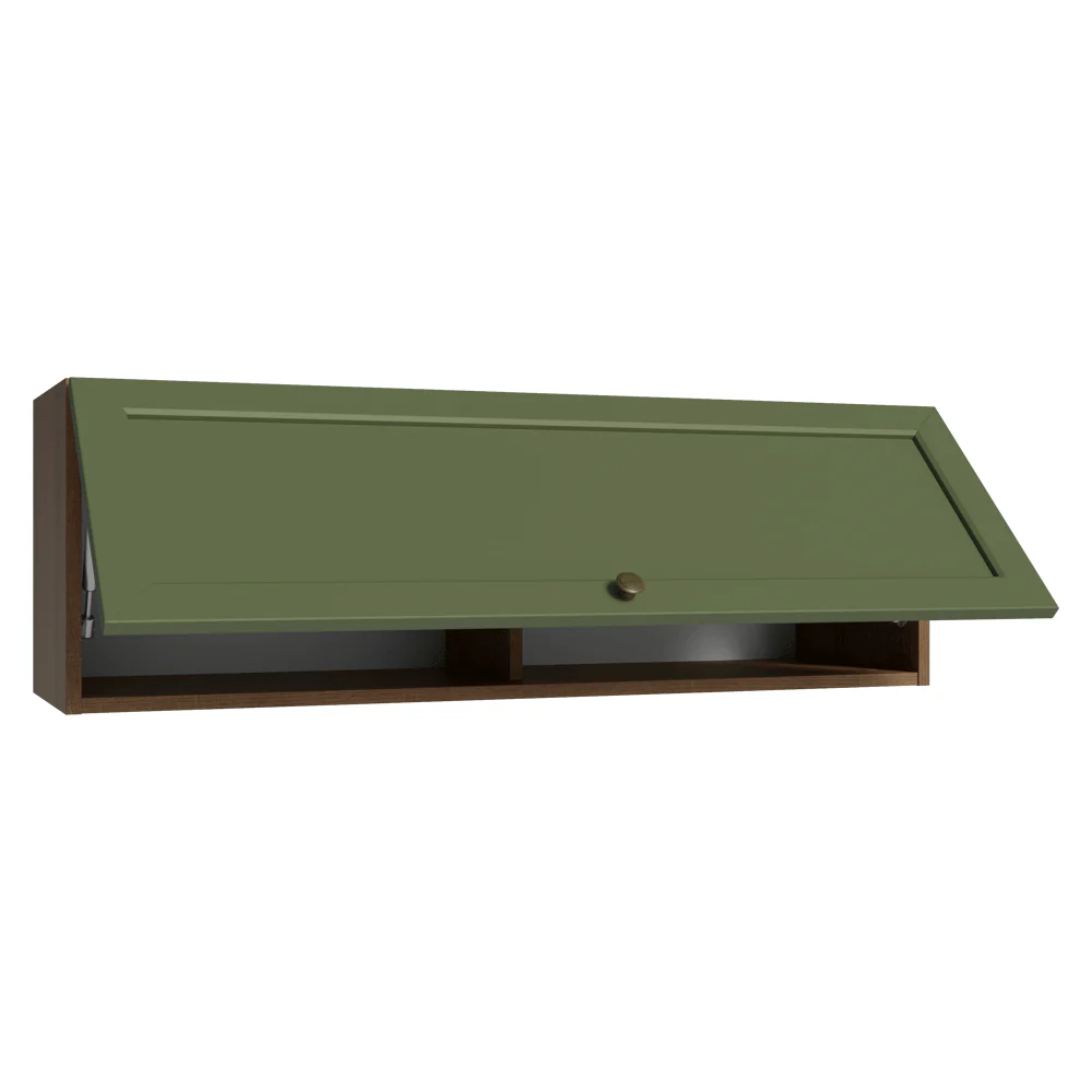 Alacena 100 cm 1 Puerta Vik Marrón/Verde - Image 4