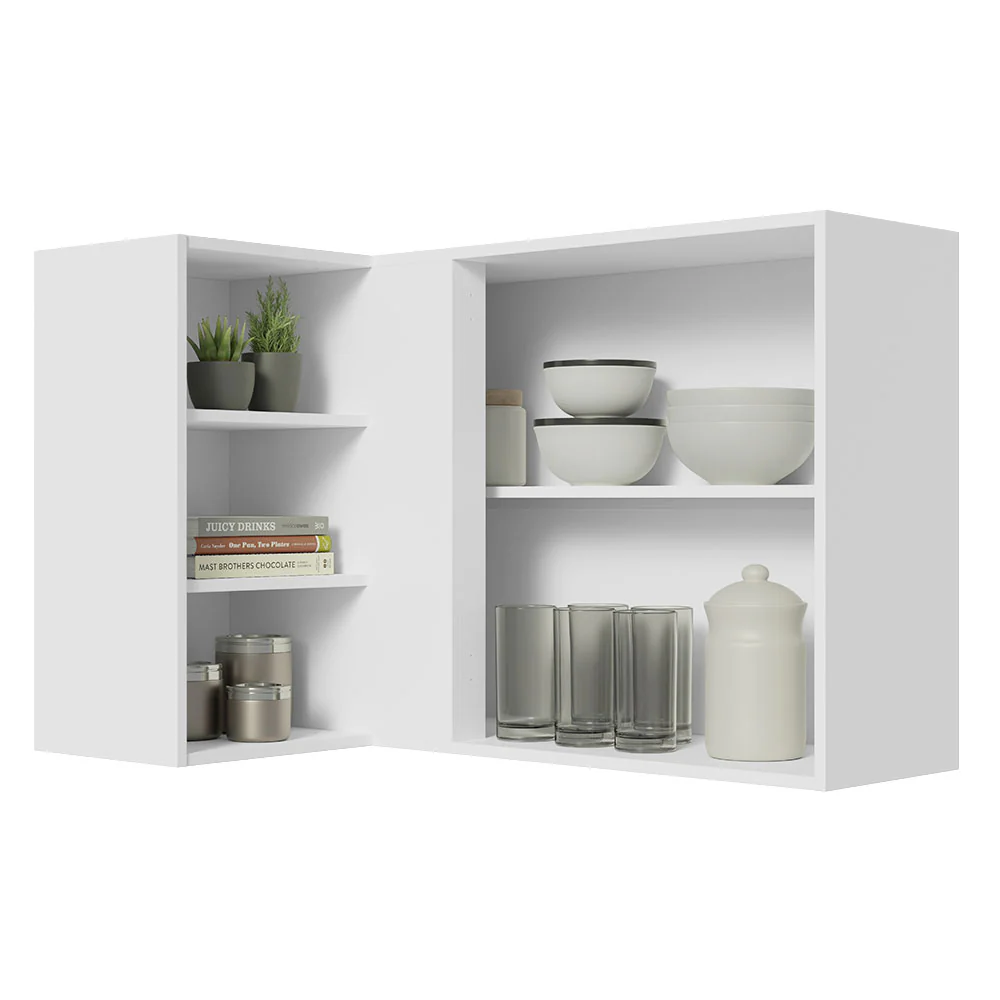 Alacena 102 cm 1 Puerta Lux Blanco/Gris - Image 6