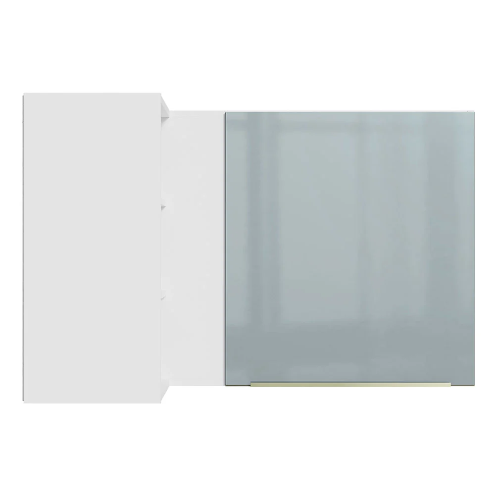 Alacena 102 cm 1 Puerta Lux Blanco/Gris - Image 7