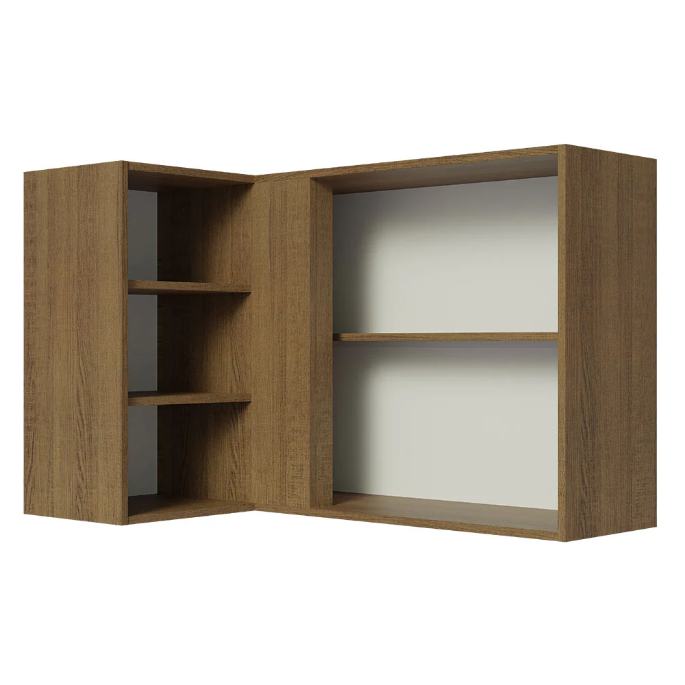 Alacena 102 cm 1 Puerta Lux Marrón/Blanco - Image 8