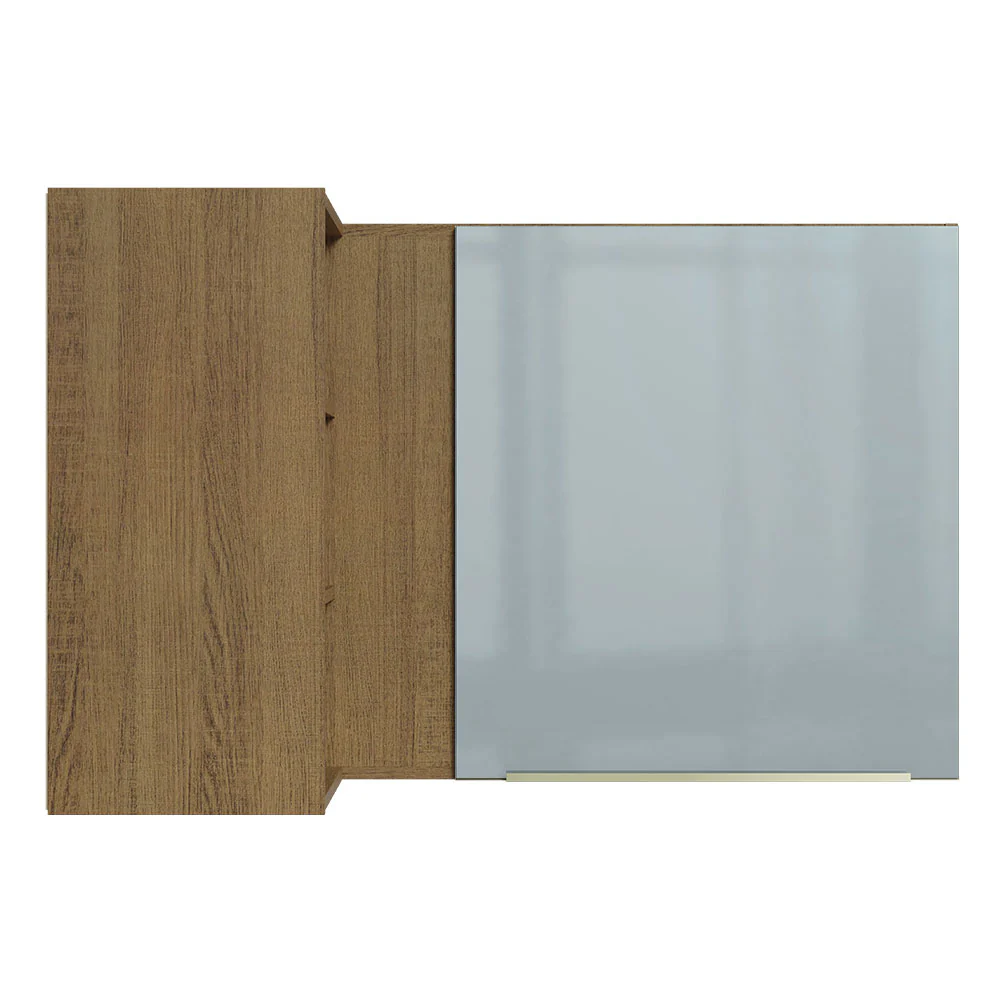 Alacena 102 cm 1 Puerta Lux Marrón/Gris - Image 3