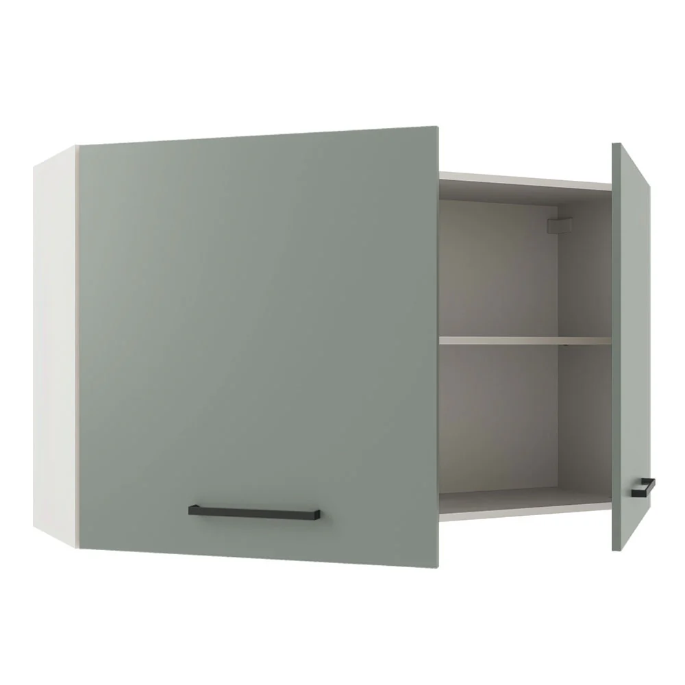 Alacena 120 cm 2 Puertas Agata Blanco/Gris - Image 5