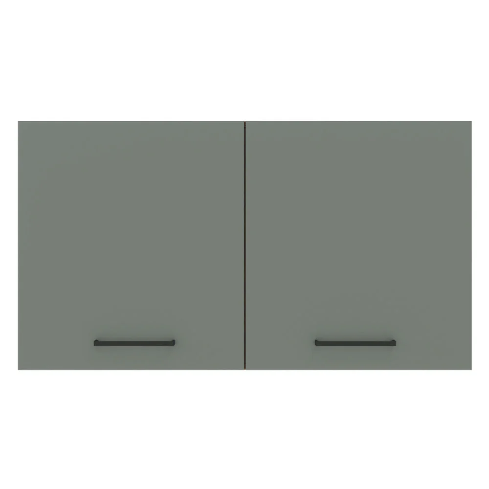 Alacena 120 cm 2 Puertas Agata Blanco/Gris - Image 7