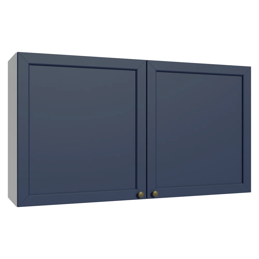 Alacena 120 cm 2 Puertas Blanco/Azul Vik Madesa