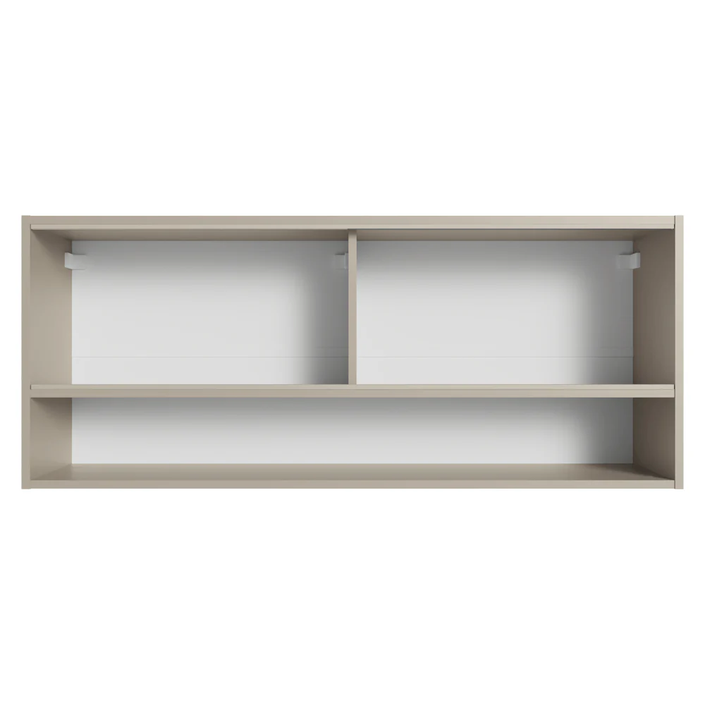 Alacena para Cocina 120 cm 2 Puertas Corredizas de Vidrio Esmerilado 1 Nicho Nice Crema - Image 6
