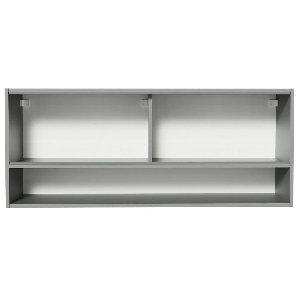 Alacena para Cocina 120 cm 2 Puertas Corredizas de Vidrio color Gris Nice Madesa - Image 5