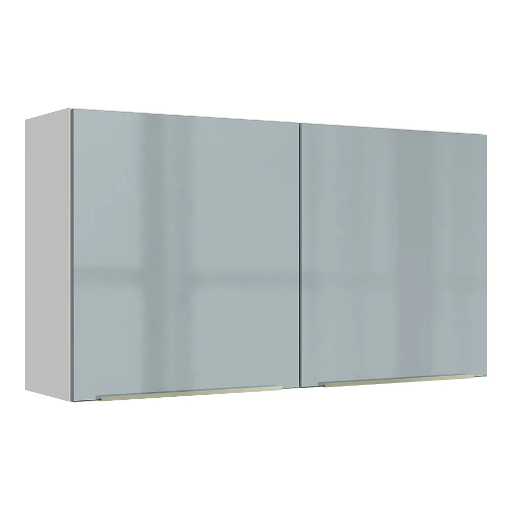 Alacena 120 cm 2 Puertas Lux Blanco/Gris