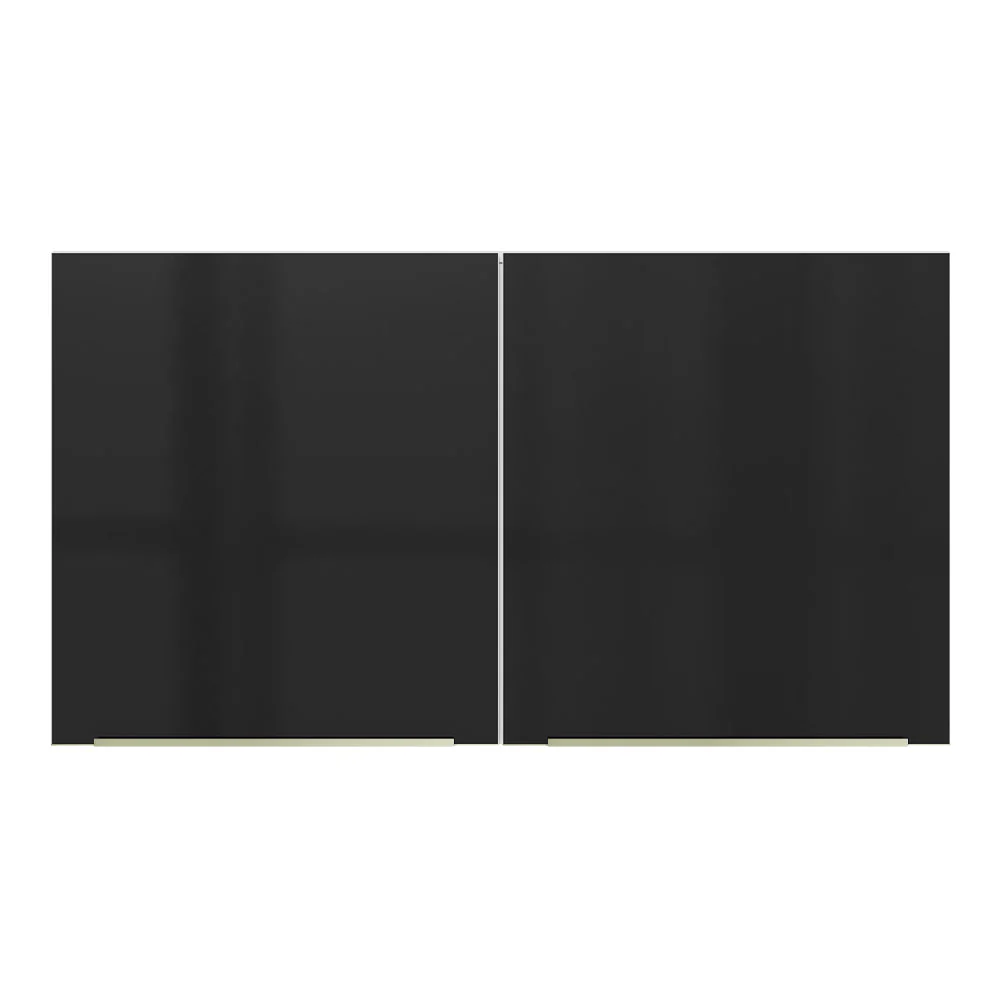 Alacena 120 cm 2 Puertas Lux Blanco/Negro - Image 8