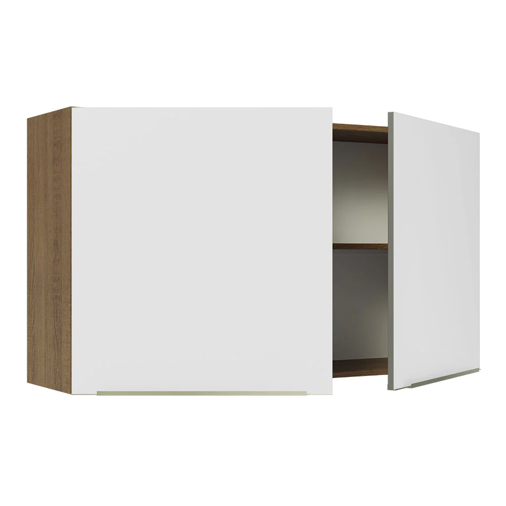 Alacena 120 cm 2 Puertas Lux Marrón/Blanco - Image 6