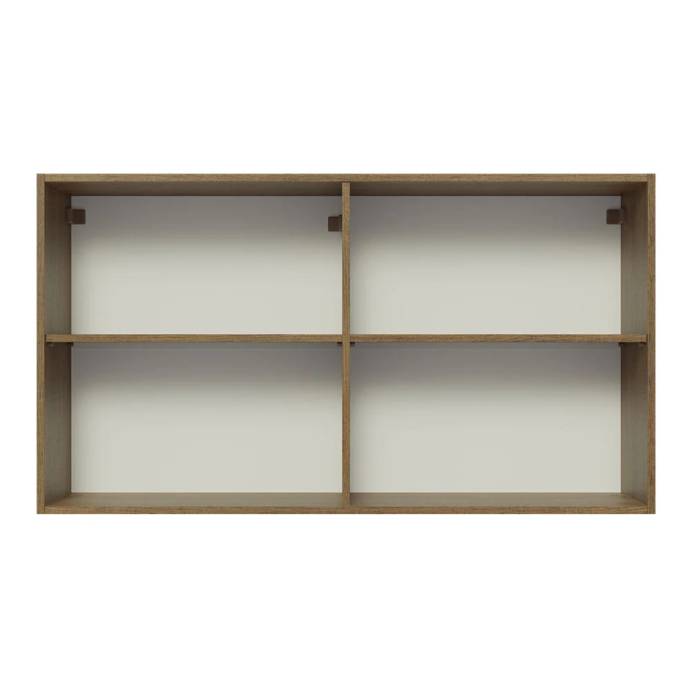 Alacena 120 cm 2 Puertas Lux Marrón/Blanco - Image 7