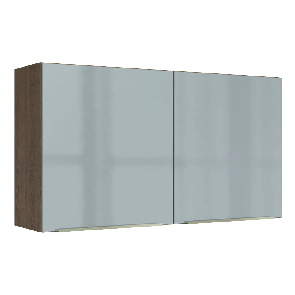 Alacena 120 cm 2 Puertas Lux Marrón/Gris