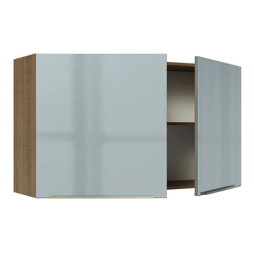 Alacena 120 cm 2 Puertas Lux Marrón/Gris - Image 7