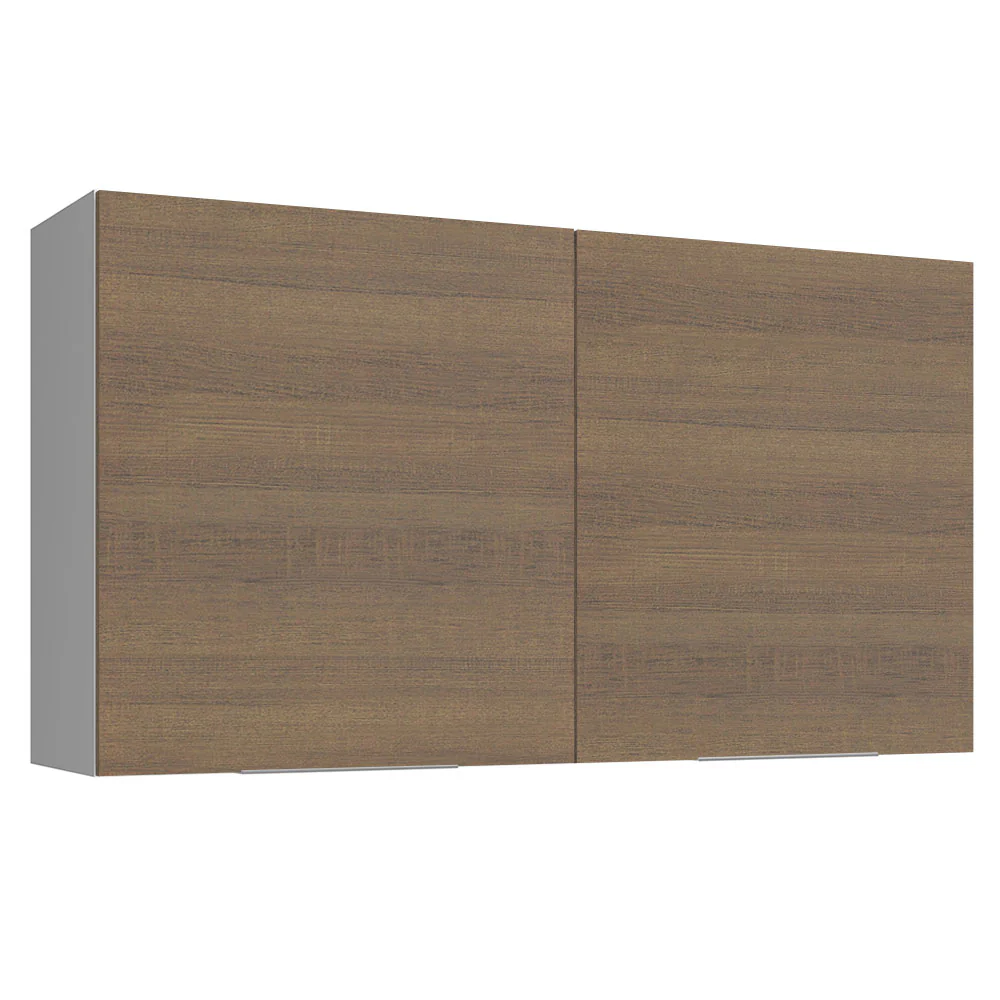 Alacena 120 cm 2 Puertas Stella Blanco/Marrón