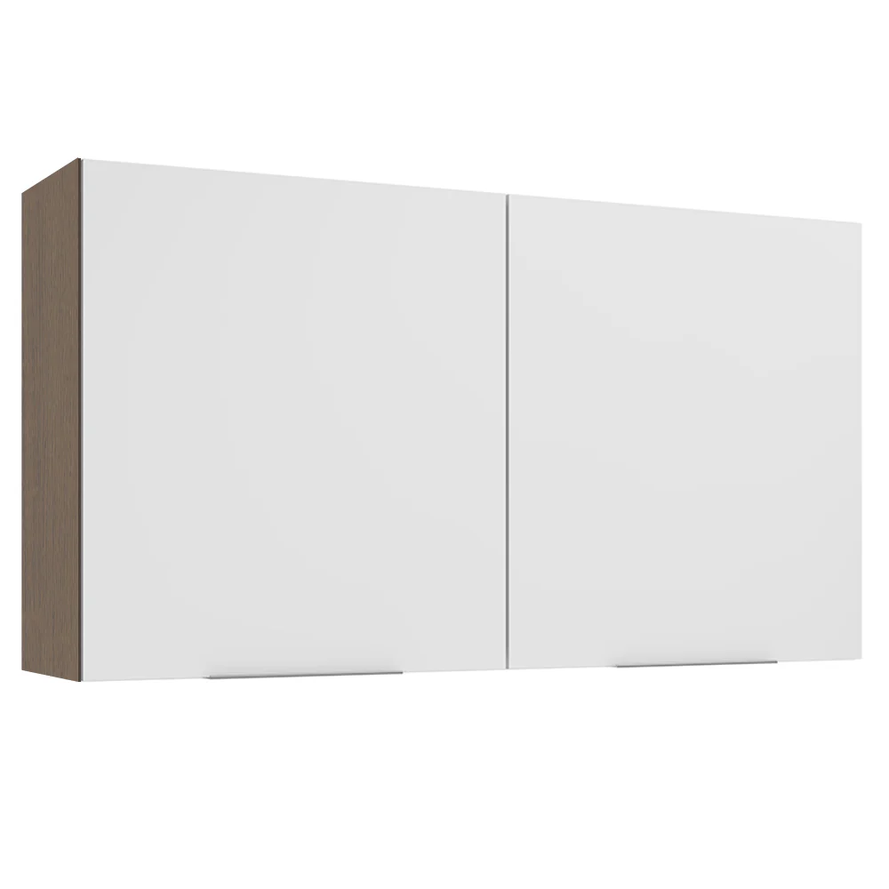 Alacena 120 cm 2 Puertas Stella Marrón/Blanco
