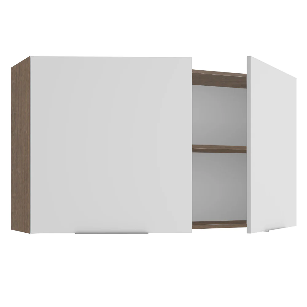 Alacena 120 cm 2 Puertas Stella Marrón/Blanco - Image 5