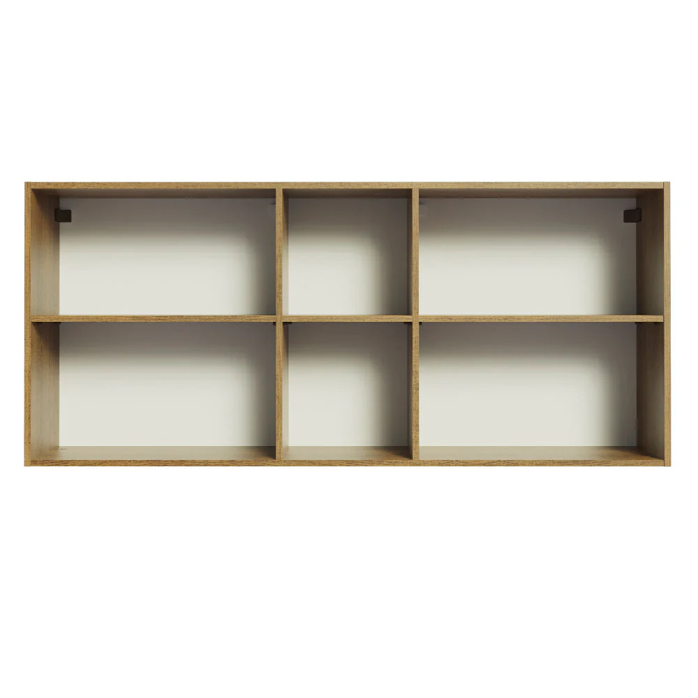 Alacena 150 cm 2 Puertas Agata Marrón/Gris - Image 6