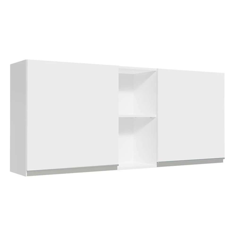 Alacena 150 cm 2 Puertas y 2 Nichos Glamy Blanco
