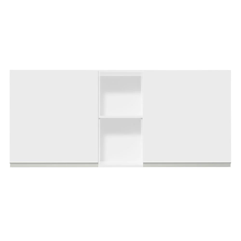Alacena 150 cm 2 Puertas y 2 Nichos Glamy Blanco - Image 7