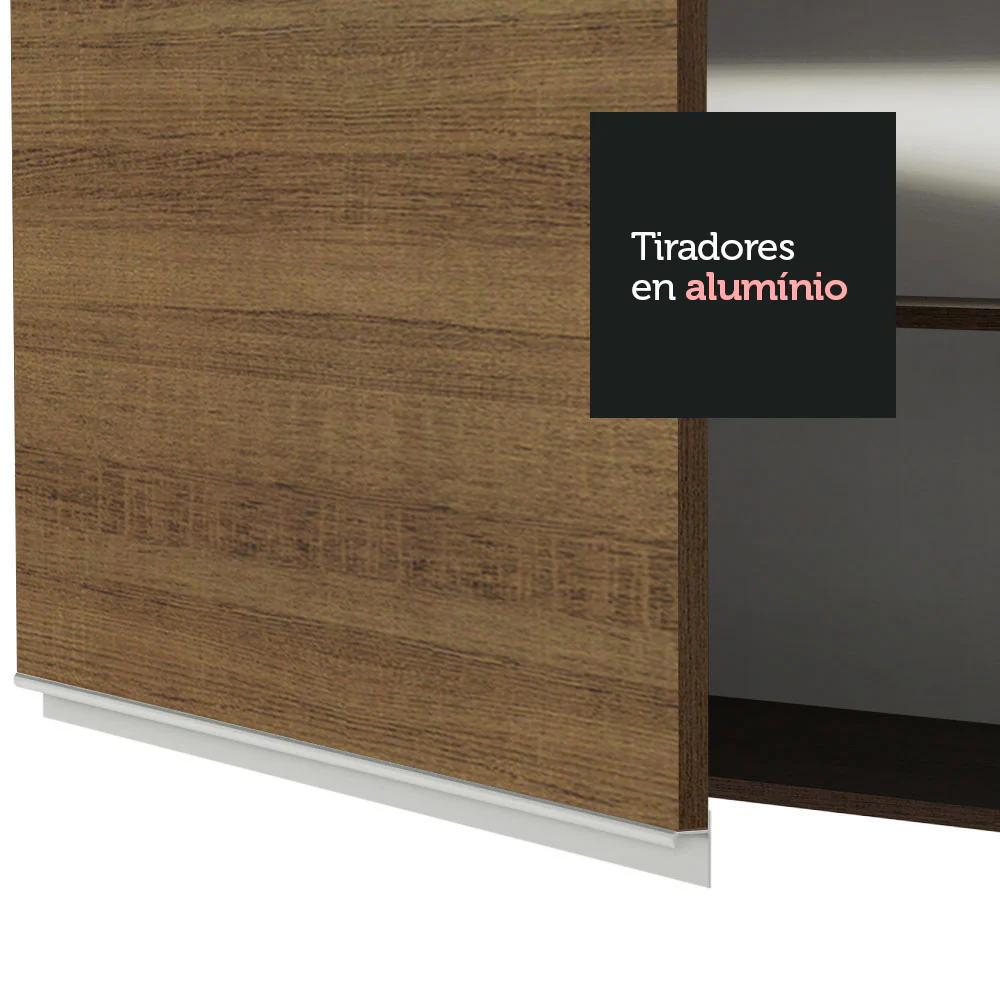 Alacena 150 cm 2 Puertas y 2 Nichos Glamy Marrón - Image 4
