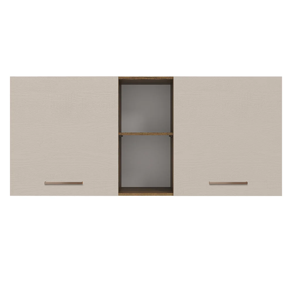 Alacena 150 cm 2 Puertas y 2 Nichos Marrón/Crema Agata Madesa - Image 4