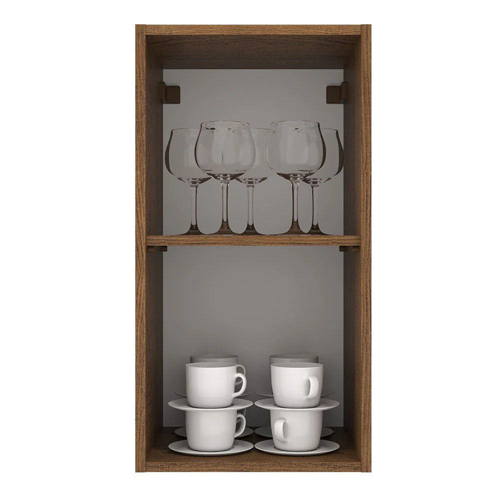 Alacena 35 cm 1 Puerta Agata Marrón/Blanco - Image 3