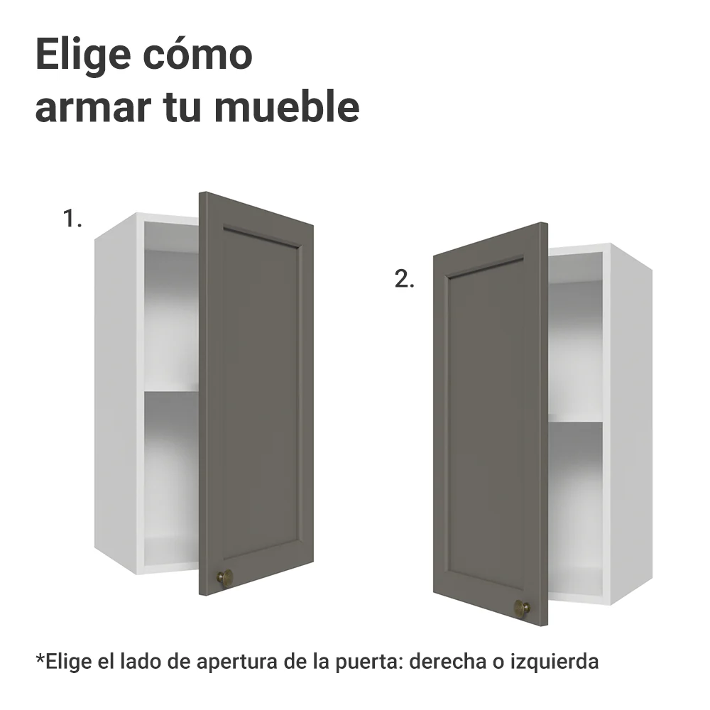 Alacena 35 cm 1 Puerta Blanco/Gris Vik Madesa - Image 4