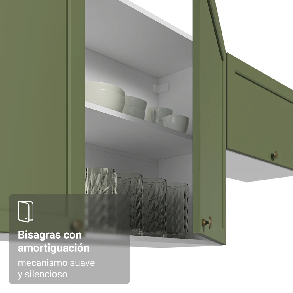 Alacena 35 cm 1 Puerta Blanco/Verde Vik Madesa - Image 8