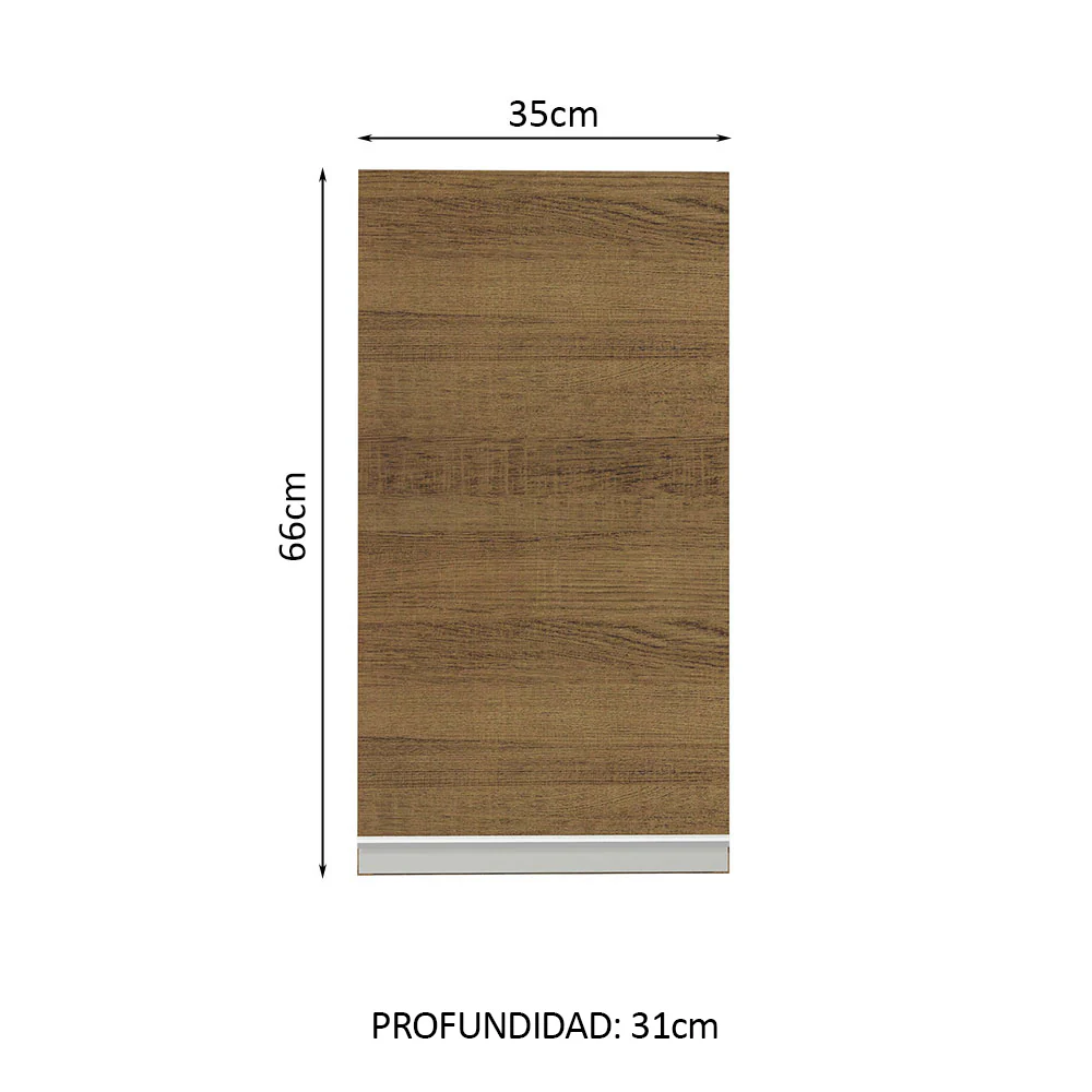 Alacena 35 cm 1 Puerta Glamy Marrón - Image 2