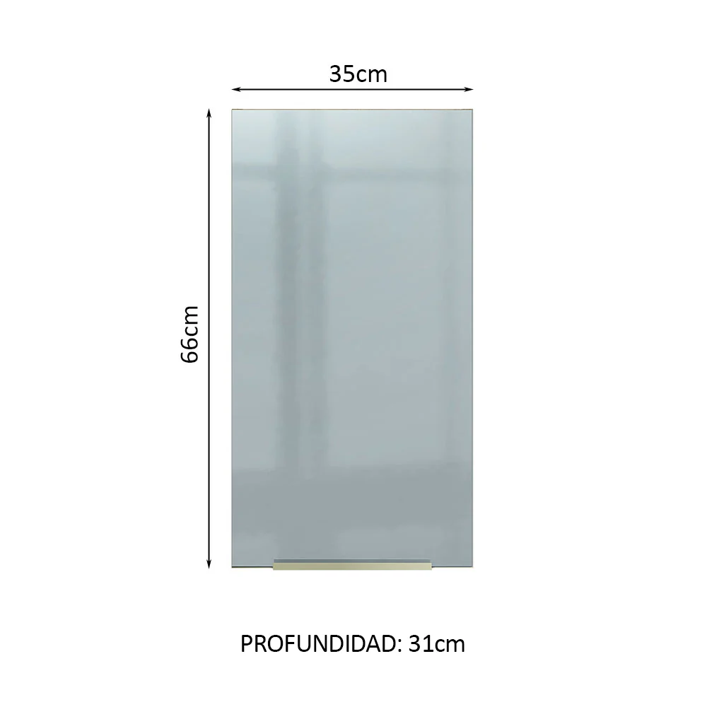 Alacena 35 cm 1 Puerta Lux Marrón/Gris - Image 2