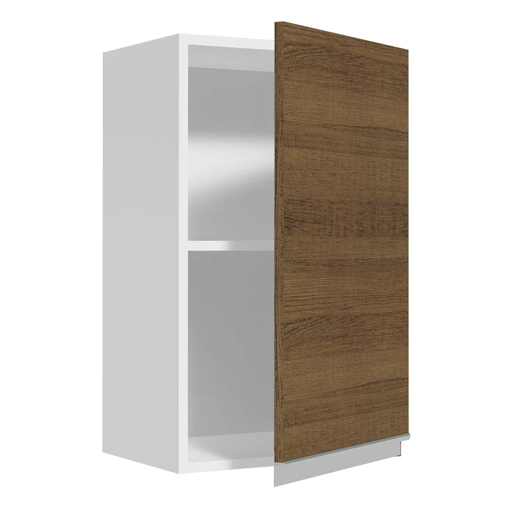 Alacena 40 cm 1 Puerta Glamy Blanco/Marrón - Image 6