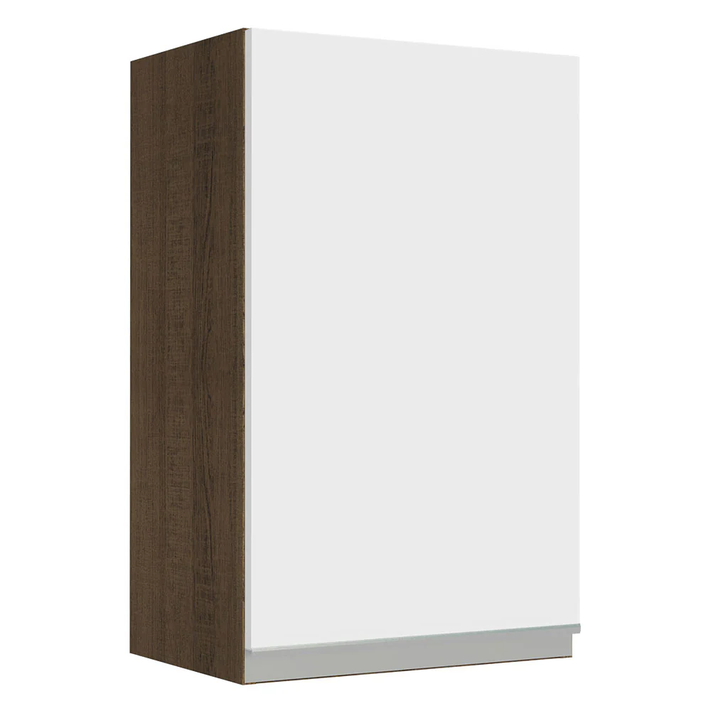 Alacena 40 cm 1 Puerta Glamy Marrón/Blanco