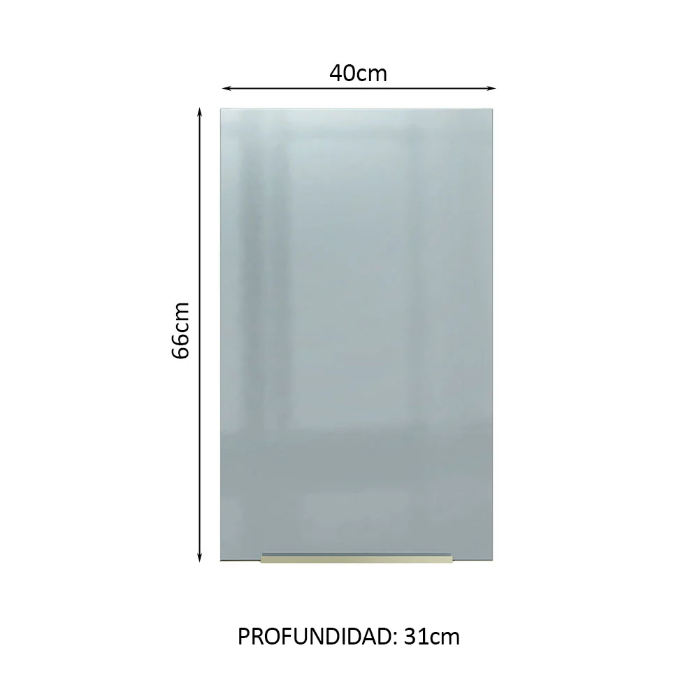 Alacena 40 cm 1 Puerta Lux Blanco/Gris - Image 2