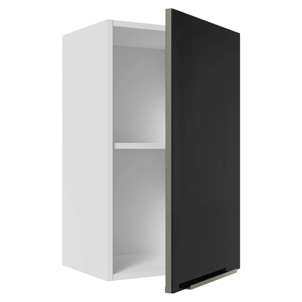 Alacena 40 cm 1 Puerta Lux Blanco/Negro - Image 6
