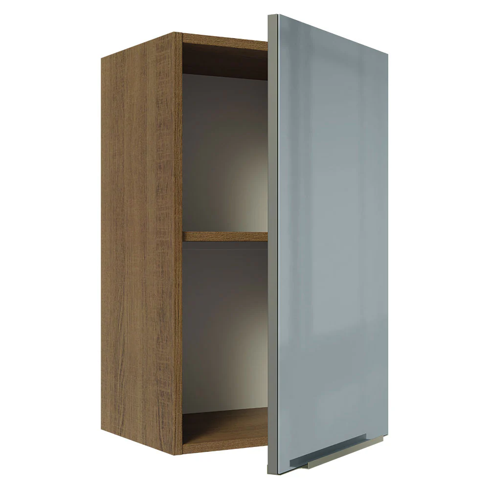 Alacena 40 cm 1 Puerta Lux Marrón/Gris - Image 7