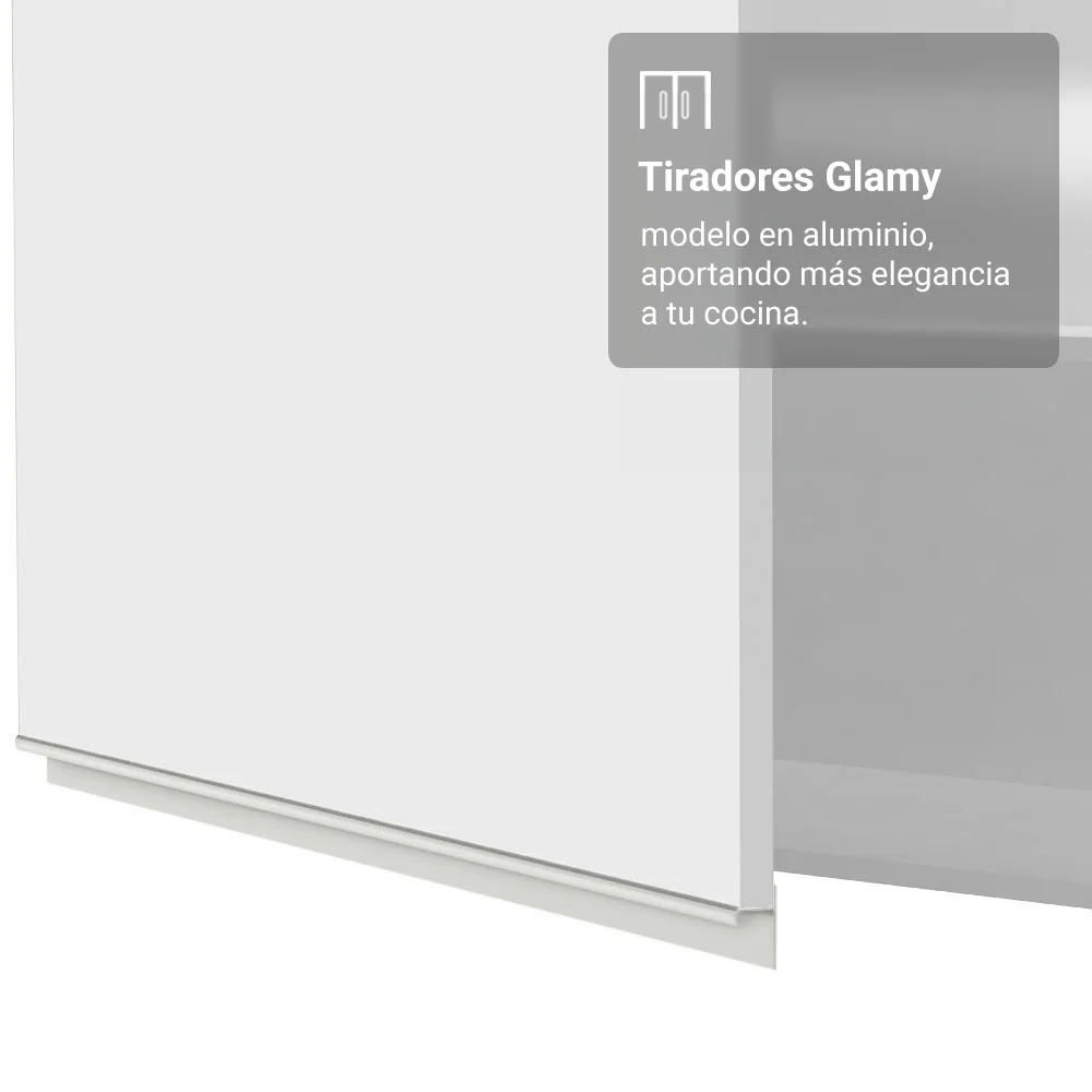 Alacena 50 cm 1 Puerta Glamy Blanco - Image 7