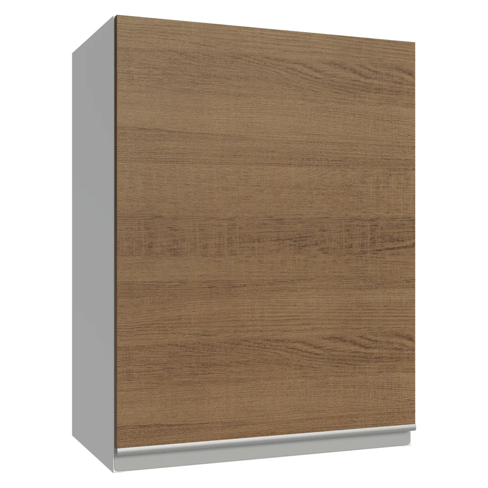 Alacena 50 cm 1 Puerta Glamy Blanco/Marrón