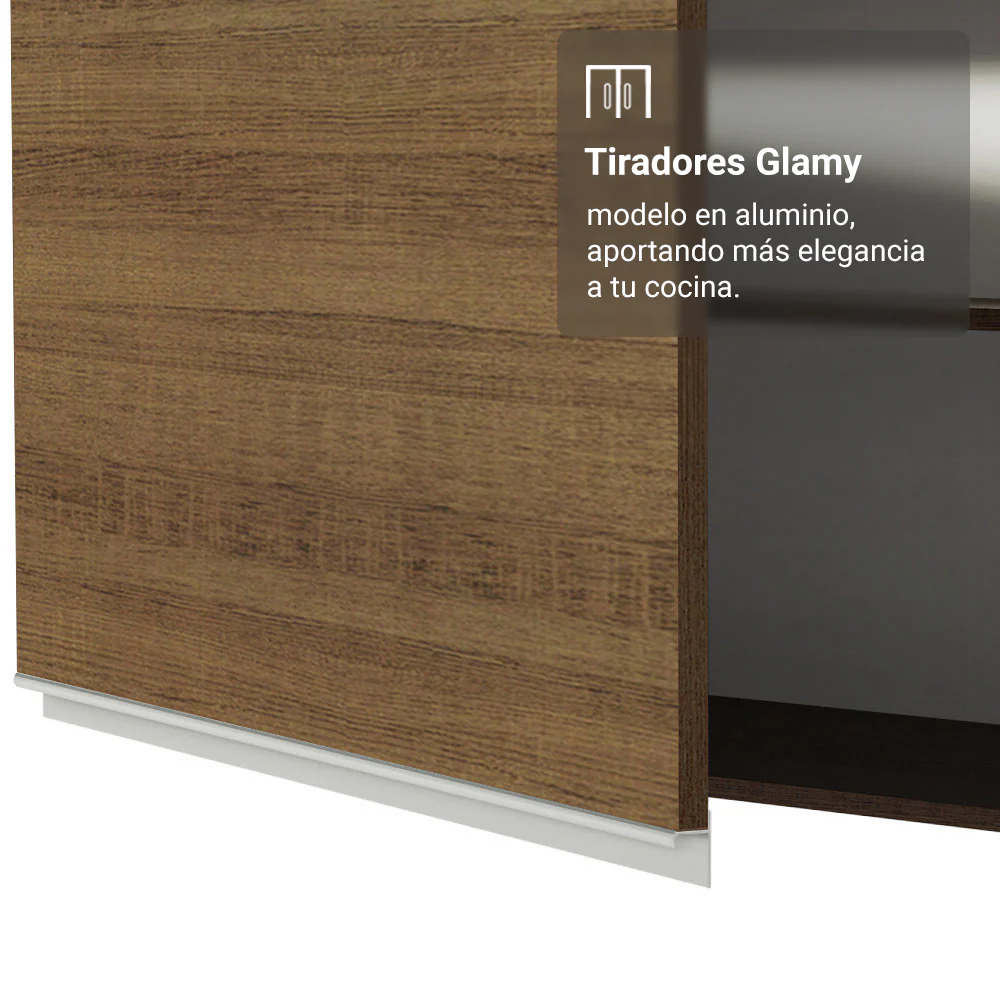Alacena 50 cm 1 Puerta Glamy Marrón - Image 7