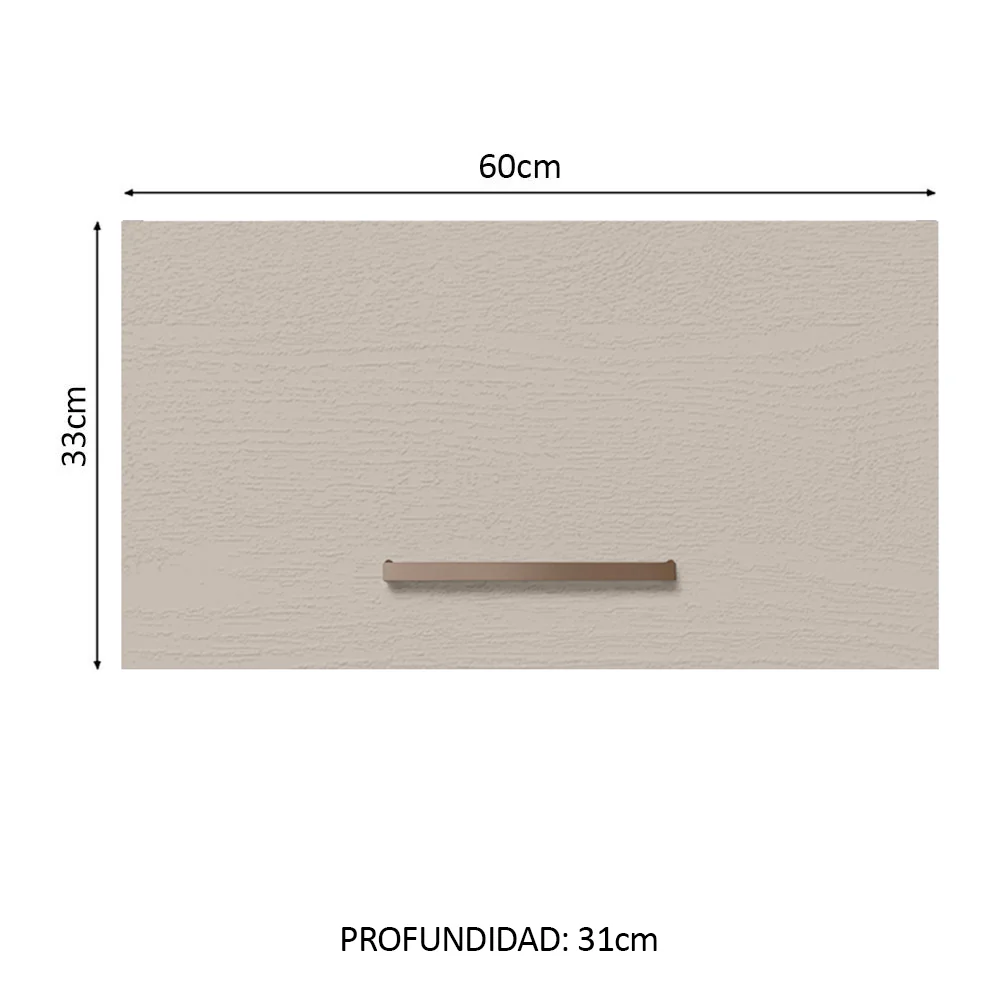 Alacena 60 cm 1 Puerta Agata Blanco/Crema - Image 2