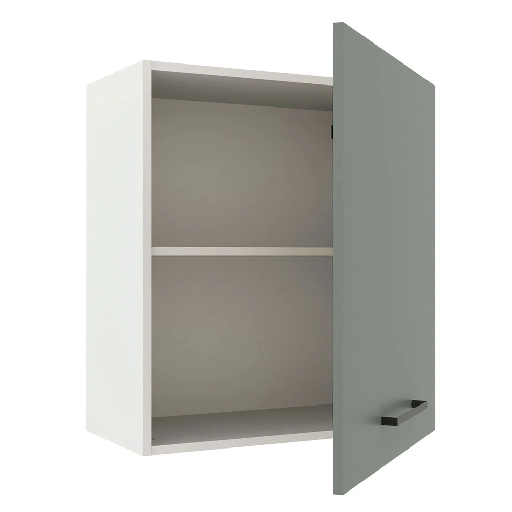 Alacena 60 cm 1 Puerta Agata Blanco/Gris - Image 5