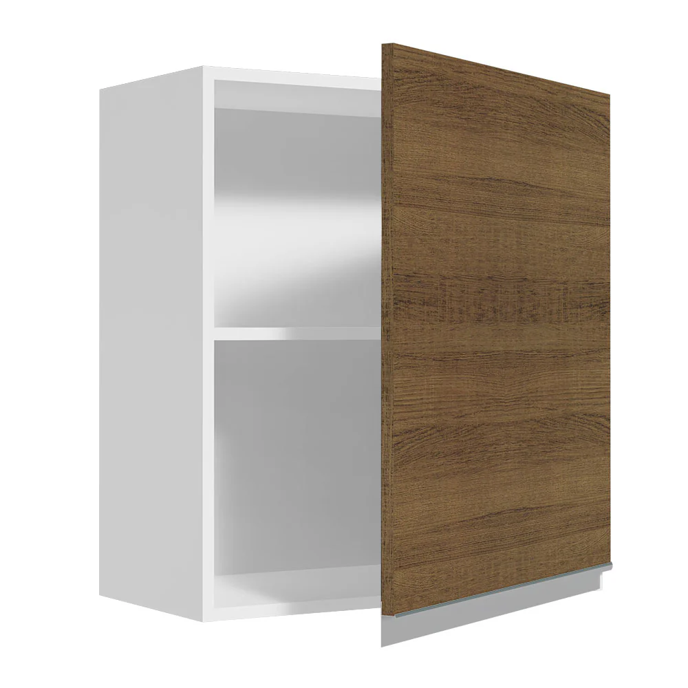 Alacena 60 cm 1 Puerta Glamy Blanco/Marrón - Image 6