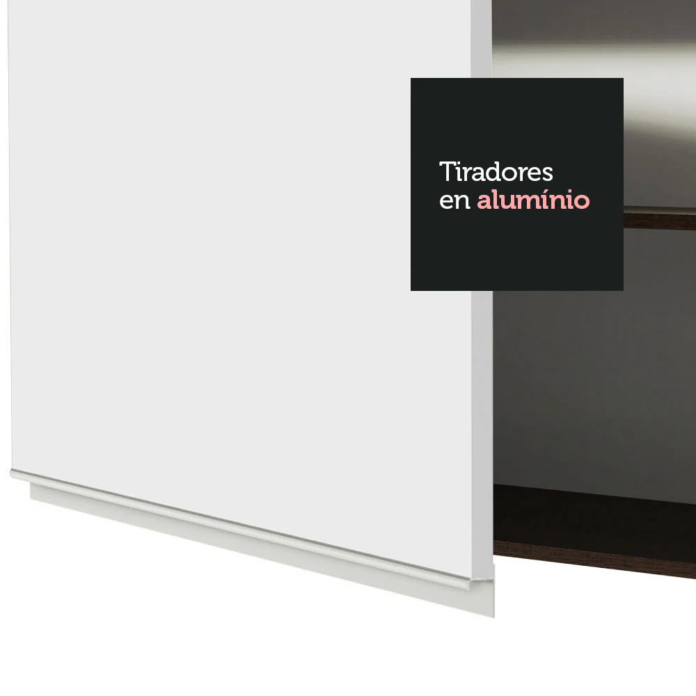 Alacena 60 cm 1 Puerta Glamy Marrón/Blanco - Image 5
