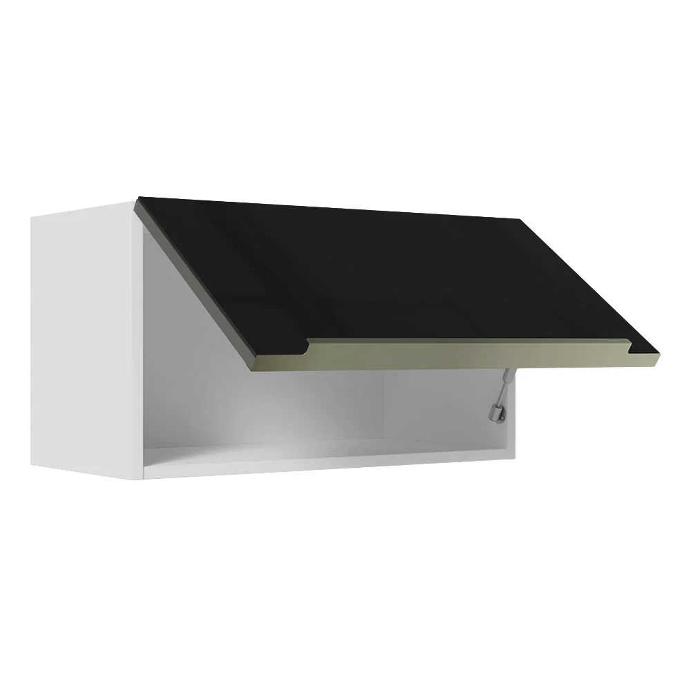 Alacena 60 cm 1 Puerta Lux Blanco/Negro - Image 8