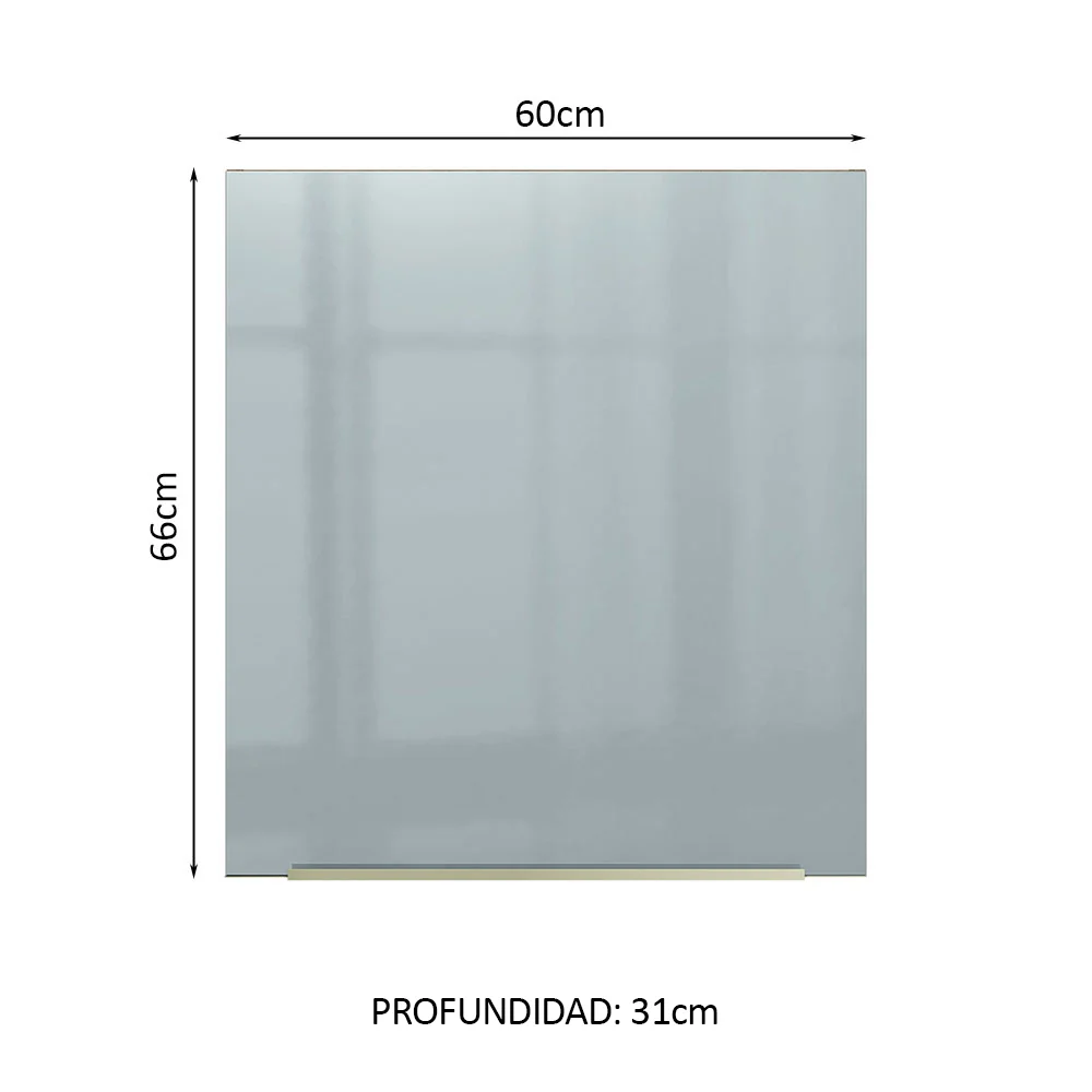 Alacena 60 cm 1 Puerta Lux Marrón/Gris - Image 2